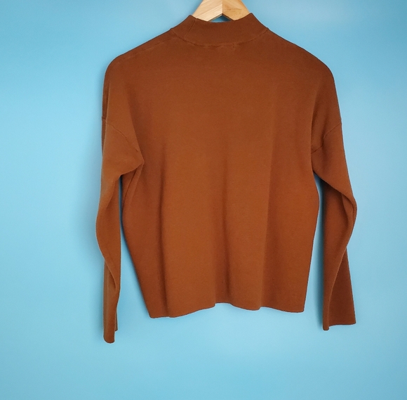 H&M Sweater Size Small Brown High Neck - Picture 3 of 4